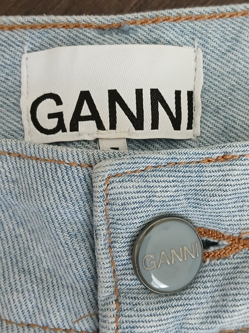 GANNI Scandi-chic Two-Tone Stary Jeans In Cutline Bleach Size 30 - Picture 6 of 10